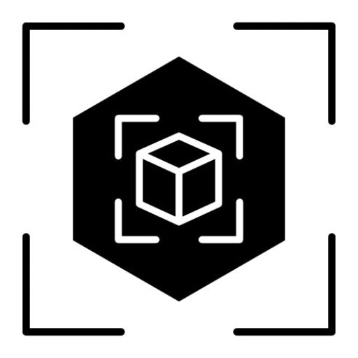 3d Modeling Glyph Icon | Virtual Reality