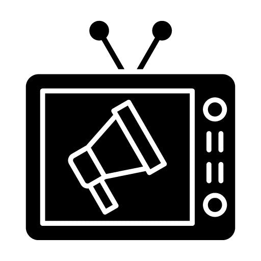 Broadcast Marketing Glyph Icon