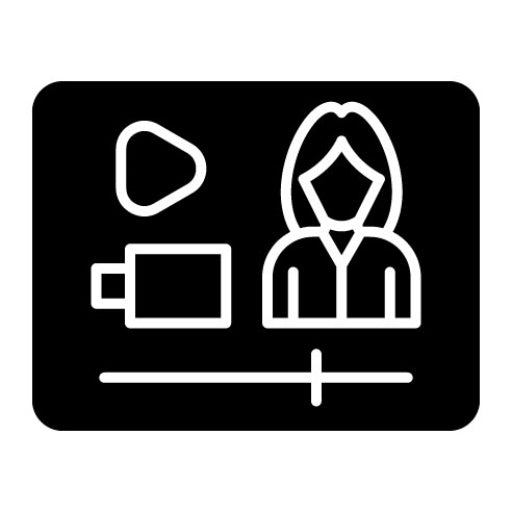 Video Player Glyph Icon | Virtual Reality