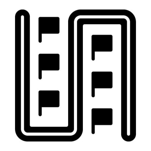 Running Track Glyph Icon