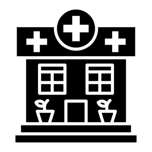 Clinic Glyph Icon | Emergency Services