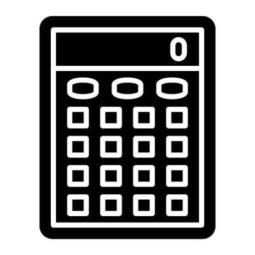 Calculator Glyph Icon | Physics