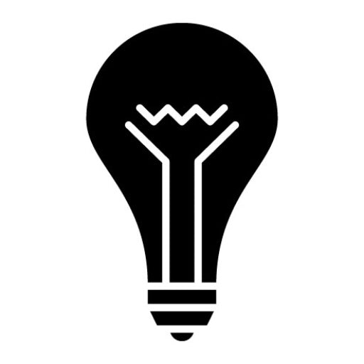 Bulb Glyph Icon | Physics