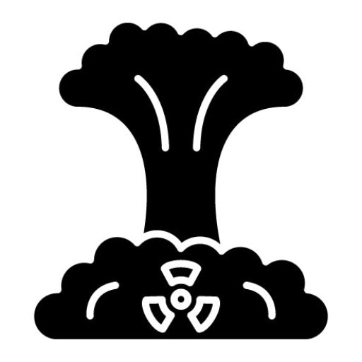 Nuclear Blast Glyph Icon