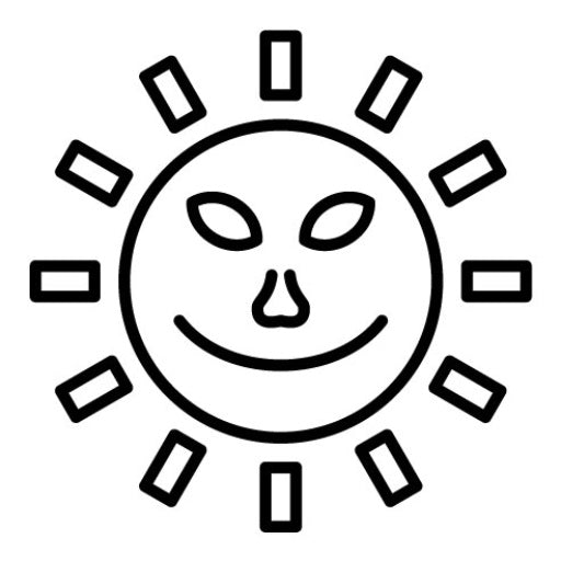 Sun with Face Icon