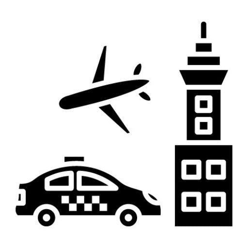 Airport Glyph Icon | Taxi Service
