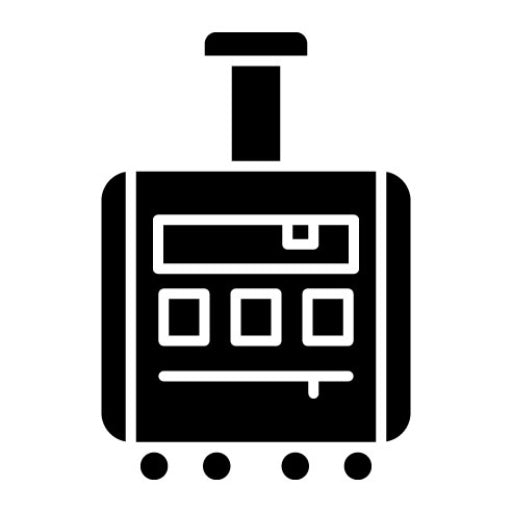 Luggage Glyph Icon | Taxi Service