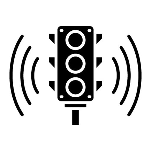 Smart Traffic Light Glyph Icon