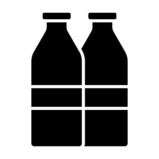 Milk Bottles Glyph Icon