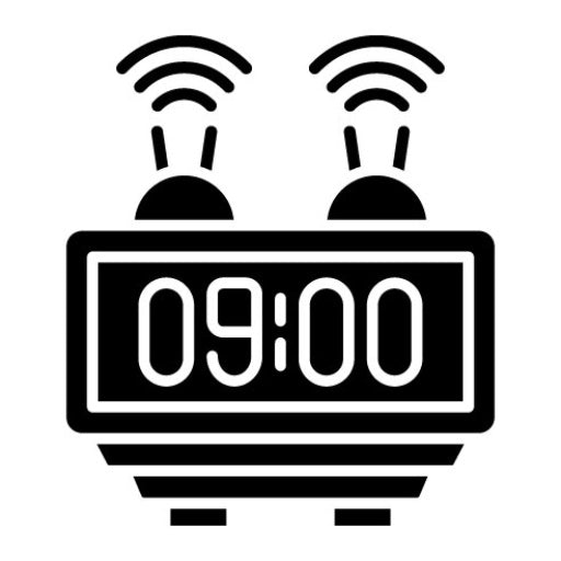 Smart Clock Glyph Icon