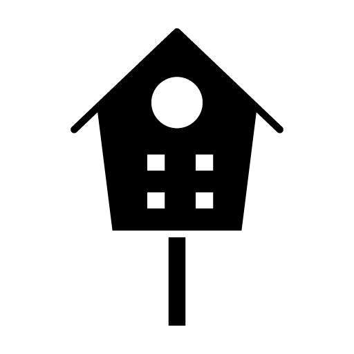 Bird House Glyph Icon