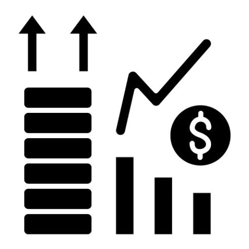 Stock Investment Glyph Icon