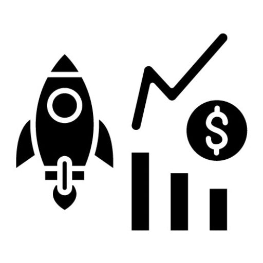 Business Growth Glyph Icon | Entrepreneurship
