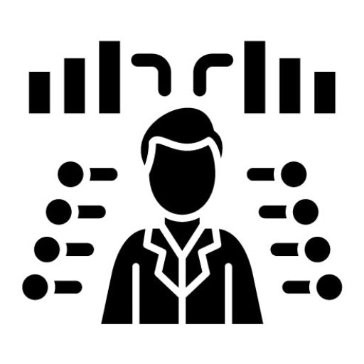 Human Analysis Glyph Icon