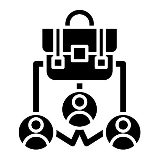 Business Relationship Glyph Icon | Human Resource