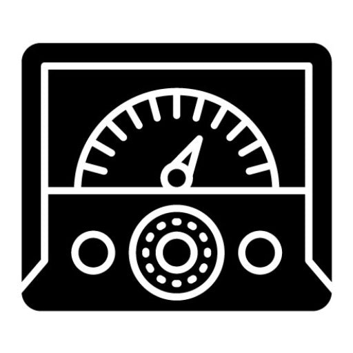 Ammeter Glyph Icon | School