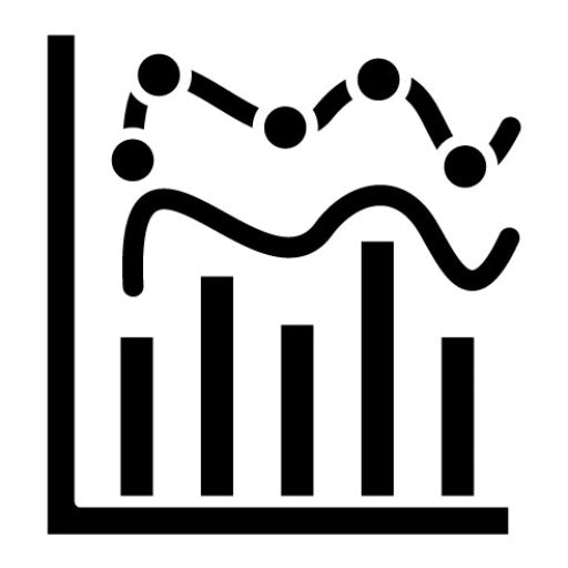 Bell Shaped Graph Glyph Icon