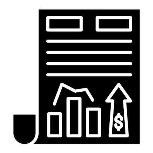 Business News Glyph Icon