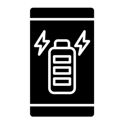 Battery Charging Full Glyph Icon