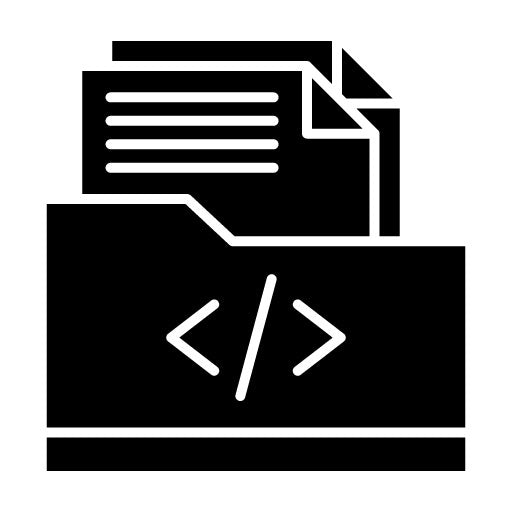 Coding Folder Glyph Icon