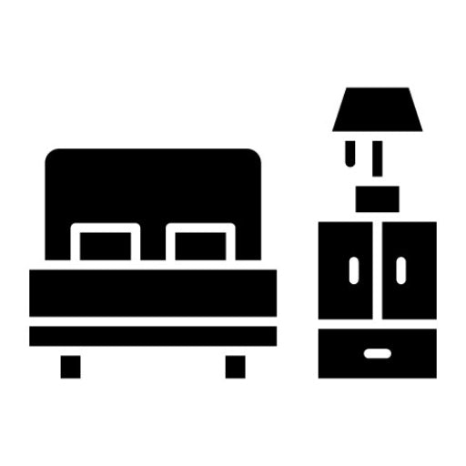 Bedroom Glyph Icon