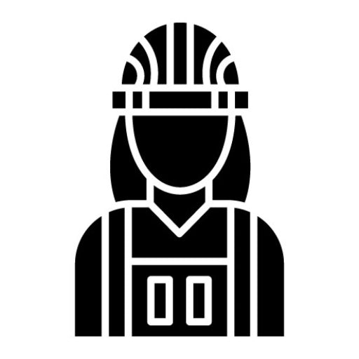 Builder Female Glyph Icon