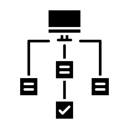 Workflow Glyph Icon