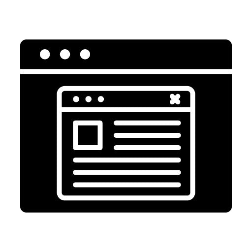 Browser Pop Up Glyph Icon