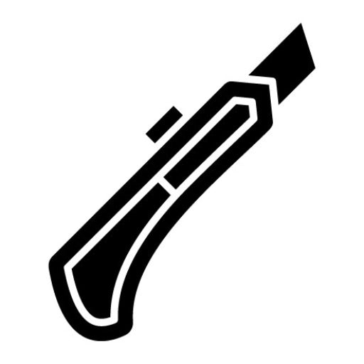 Utility Knife Glyph Icon