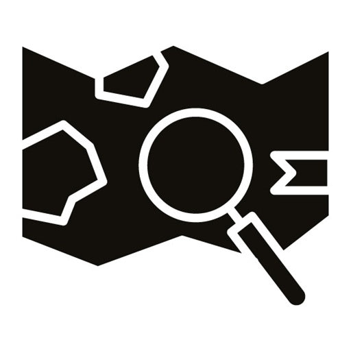 Search Map Glyph Icon | Vacation Planning