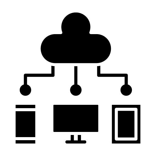Cloud Computing Glyph Icon