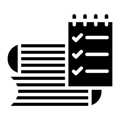 Book List Glyph Icon