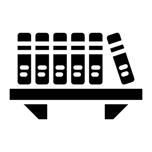 Bookshelf Glyph Icon | Literature