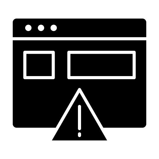 Website Error Glyph Icon