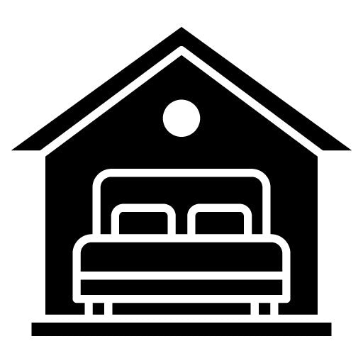 Accommodation Glyph Icon | Vacation and Tourism