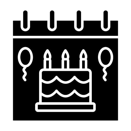 Birthday Event Glyph Icon