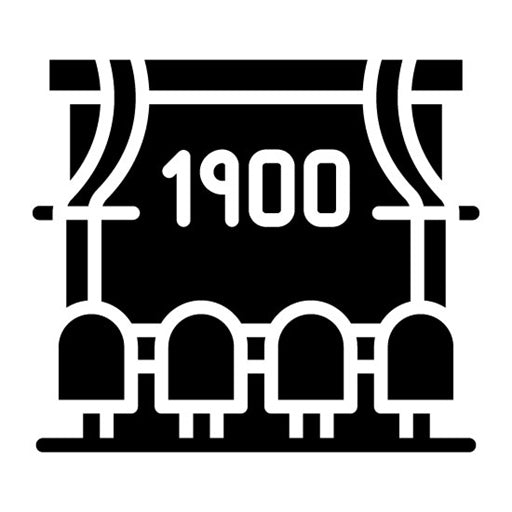 Black And White Film Glyph Icon