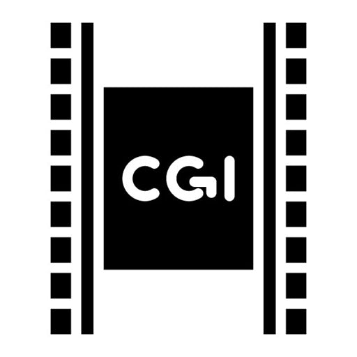 CGI Film Glyph Icon