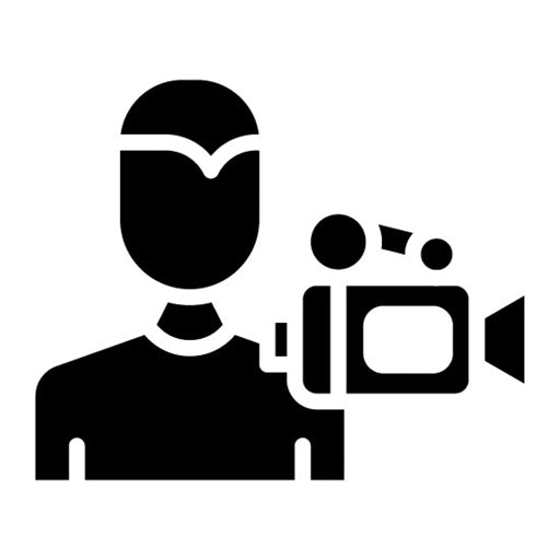 Camera Operator Male Glyph Icon