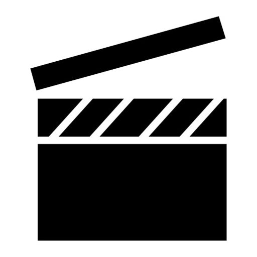 Clapperboard Glyph Icon | Filmmaking