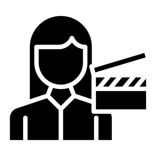 Director Female Glyph Icon | Filmmaking