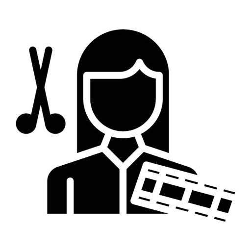 Film Editor Female Glyph Icon