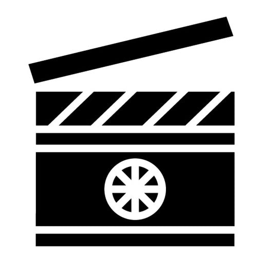 Indie Film Glyph Icon