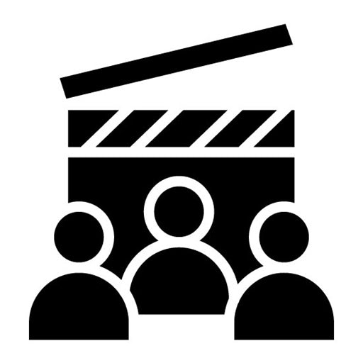 Movie Crew Glyph Icon