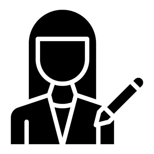 Scriptwriter Female Glyph Icon