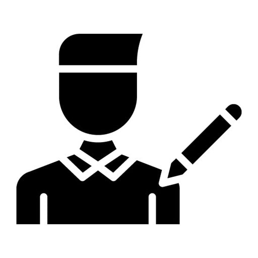 Scriptwriter Male Glyph Icon