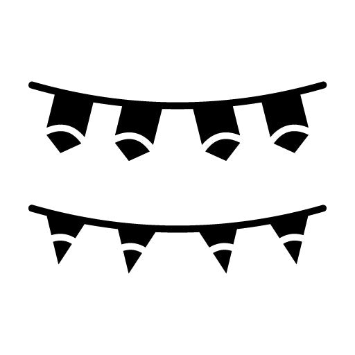 Bunting Glyph Icon