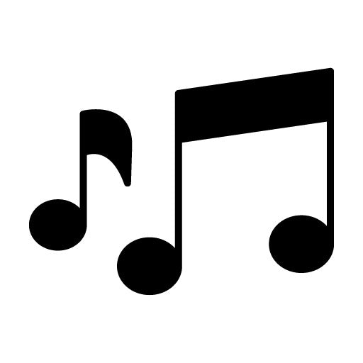 Musical Notes Glyph Icon