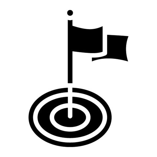 Goal Flag Glyph Icon