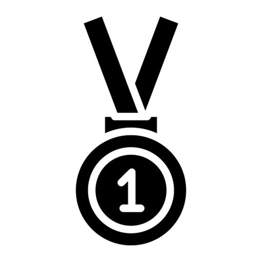 Gold Medal Glyph Icon